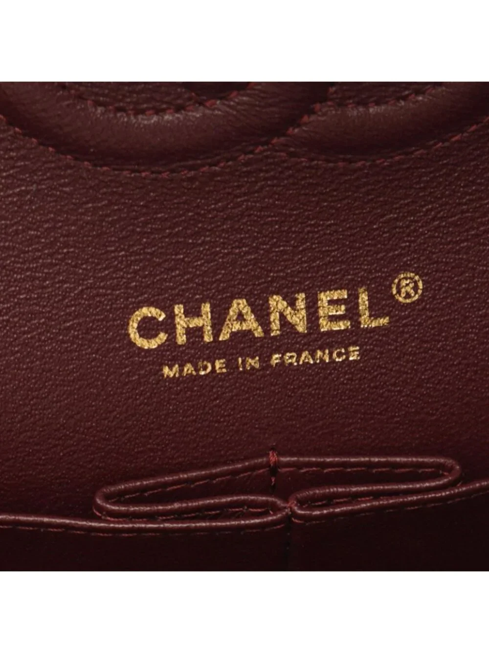 Chanel Shoulder Bag Blanc Stitch Double Flap Black Lambskin Chain